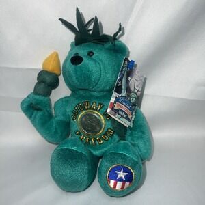 VINTAGE 2002 LIMITED TREASURES "LADY LIBERTY" COIN BEAR
